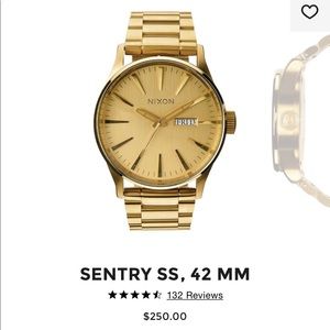 Men’s Nixon Sentry SS Gold Watch